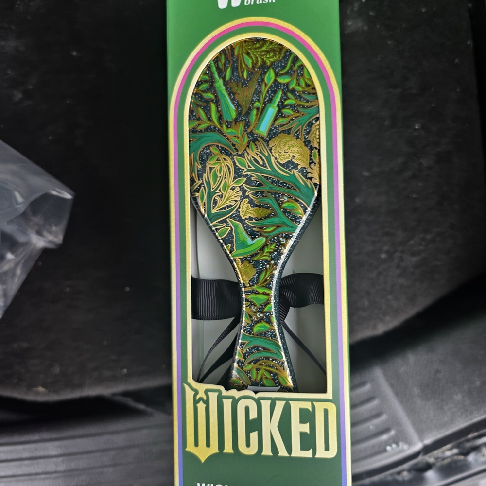 Wicked Green and Gold Hair Brush